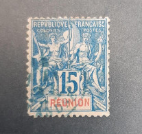 Réunion 1892 15c Yvert 37 - Oblitérés