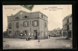 CPA Ste-Florine, La Mairie Et La Route De Brassac  - Altri & Non Classificati