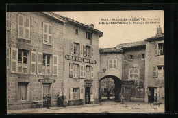 CPA St-Didier-la-Séauve, L`Hotel Crotier Et Le Passage Du Centre  - Other & Unclassified
