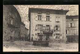 CPA St-Didier-la-Séauve, La Place De La Fontaine Et La Rue De La Halle  - Other & Unclassified