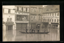 Foto-AK Meissen, Hochwasser Am Rossplatz, Kleimarkt  - Inondations