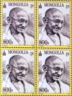 Mongolia 2019 - 150th Birth Anniversary Of Mahatma Gandhi - Block Of 4 Stamps MNH P.O Fresh & Fine  Ex Rare - Mahatma Gandhi