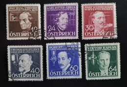 Österreich 1936, Mi 632-37 "Erfinder" Gestempelt - Gebraucht