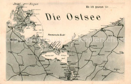 73818110 Misdroy Ostseebad Miedzyzdroje PL Landkarte Pommersche Bucht Insel Rueg - Polen