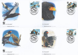 GUINEE BISSAU  2011  4 FDC WWF-AIGLES YVERT N°3752/3755 - FDC