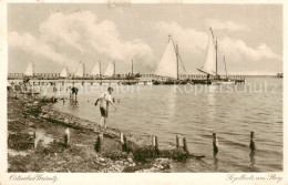 73818083 Groemitz Ostseebad Segelboote Am Steg Strand Groemitz Ostseebad - Grömitz