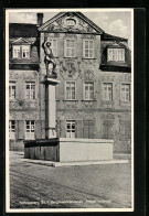 AK Schneeberg, Bergmannsbrunnen Neuer Anbruch  - Schneeberg