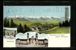 AK Einsiedeln, Stiftskirche, Teufelsbrücke, Panorama Vom Etzel Aus Gesehen  - Einsiedeln