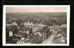 AK Melnik, Panorama Mit Stadtplatz Aus Der Vogelschau  - Tchéquie