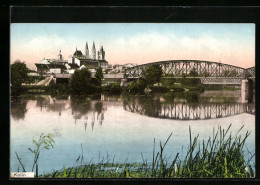 AK Kolin, Blick Auf Die Eiserne Brücke Am Flussufer, Blick Zu Den Kirchentürmen  - Czech Republic