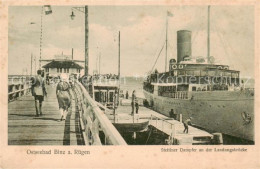 73817914 Binz Ruegen Stettiner Dampfer An Der Landungsbruecke Binz Ruegen - Sonstige & Ohne Zuordnung