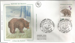 Cpa AL2 / First Day Cover Stamp / Enveloppe Timbrée Timbre Thème OURS Des Pyrénées // St LARY SOULAN - Collezioni