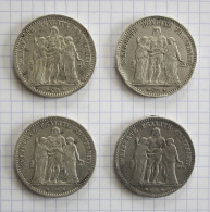 ARGENT : 4 Monnaies 5 Francs HERCULE - De 1873 à 1876 - Kiloware - Münzen