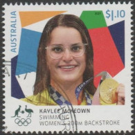 AUSTRALIA - USED 2021 $1.10 Olympic Games Gold Medal Winners Swimming: Women's 200m Backstroke - Gebruikt