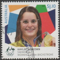 AUSTRALIA - USED 2021 $1.10 Olympic Games Gold Medal Winners Swimming: Women's 200m Backstroke - Usati