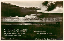 73817821 St-Peter-Ording Motiv Scheidender Tag Seebruecke  - St. Peter-Ording