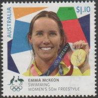 AUSTRALIA - USED 2021 $1.10 Olympic Games Gold Medal Winners Swimming: Women's 50m Freestyle - Gebraucht