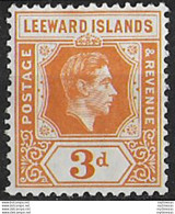 1938 Leeward Islands 3d. Orange MNH SG N. 107 - Altri & Non Classificati