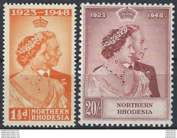 1948 Northern Rhodesia Silver Wedding 2v. MNH SG N. 48/49 - Sonstige & Ohne Zuordnung