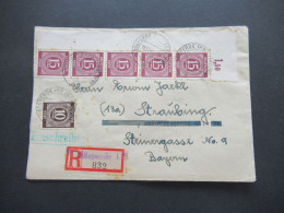 1946 Kontrollrat Ziffer Nr.921 Als Eckrand 5er Streifen Oben Links! MiF Mit Nr.918 Einschreiben Not R-Zettel Bösperde - Briefe U. Dokumente