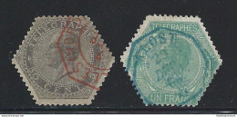 1866 Belgio - Telegrafo N. 1/2 - USATI - Other & Unclassified