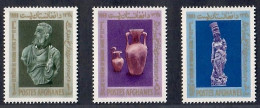 Afghanistan 1969 Bust, From Hadda Treasure, 3rd-5th Centuries 3V MNH - Afghanistan