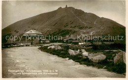 73817417 Schneekoppe Snezka CZ Mit Schlesierhaus  - Tchéquie