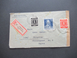 KOntrollrat 1947 Heinrich Von Stephan Nr.964 MiF Mit Ziffer Einschreiben Fernbrief Bösperde Kreis Iserlohn - Straubing - Cartas & Documentos