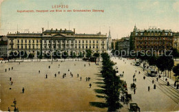 73817180 Leipzig Augustusplatz Hauptpost Und Blick In Den Grimmaischen Steinweg  - Leipzig