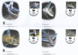 MALTE  2011 4 FDC WWF-POISSONS YVERT N°1606/1609 - FDC