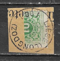 TX1  Chiffre Dans Un Double Ovale - Demi-timbre Sur Fragment - Oblit. Centrale LIEGE (LONGDOZ) - LOOK!!!! - Briefmarken