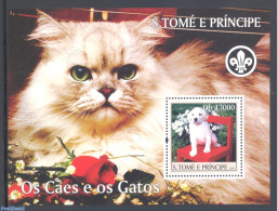 Sao Tome/Principe 2004 Dog S/s, Mint NH, Nature - Dogs - Sao Tome En Principe