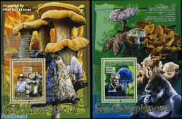 Guinea, Republic 2008 Mushrooms 2 S/s, Mint NH, Nature - Mushrooms - Funghi
