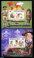 Djibouti 1981 Scouting 2 S/s, Mint NH, Nature - Sport - Various - Animals (others & Mixed) - Chess - Scouting - Maps - Schaken