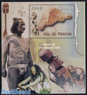 Chile 2001 Isla De Pascua S/s, Mint NH, History - Various - Archaeology - Maps - Archeologie