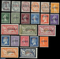 Algeria 1924 Overprints 22v, Mint NH - Ongebruikt