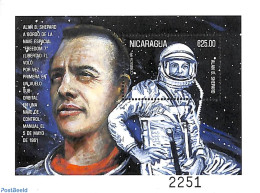 Nicaragua 2000 Alan B. Shepard S/s, Mint NH, Transport - Space Exploration - Nicaragua