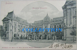 BUCURESTI 1903, Bulevardul CAROL, Ministerul DOMENIILOR, Clasica Rara Cu Timbru PERFIN - Roemenië