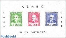 Brazil 1948 President Dutra S/s, Mint NH, History - Politicians - Unused Stamps