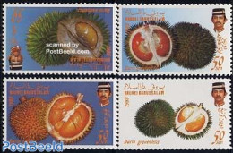 Brunei 1988 Fruits 4v, Mint NH, Nature - Fruit - Frutas