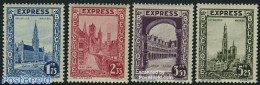 Belgium 1929 Express Mail Stamps 4v, Unused (hinged), Religion - Various - Churches, Temples, Mosques, Synagogues - Ju.. - Ungebraucht