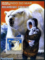 Mozambique 2002 Polar Bear S/s, Mint NH, Nature - Animals (others & Mixed) - Bears - Mozambique