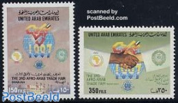 United Arab Emirates 1997 Arab Trade Fair 2v, Mint NH, Various - Export & Trade - Factories & Industries