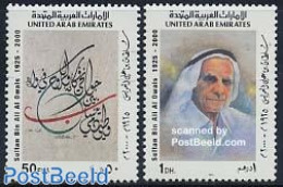 United Arab Emirates 2001 Sultan Bin Ali Al Owais 2v, Mint NH - Other & Unclassified