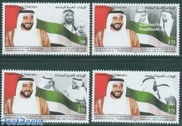 United Arab Emirates 2005 President Sheikh Khalifa 4v, Mint NH, History - Flags - Politicians - Other & Unclassified