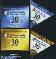 United Arab Emirates 2007 30 Years Emirates Bank 4v, Mint NH, Various - Banking And Insurance - Otros & Sin Clasificación