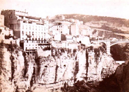 Photo Originale -1889 - Algerie - CONSTANTINE - Pont D'El Kantara - Lugares