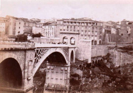 Photo Originale -1889 - Algerie - CONSTANTINE - Pont D'El Kantara - Lugares