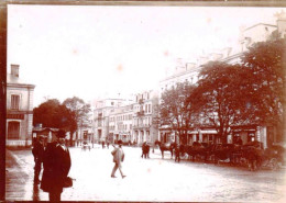 Photo Originale - 1899 - BELFORT - La Place Devant La Gare ( Henri Meunier ( Chocolat ) Au Premier Plan ) - Lugares