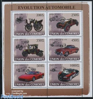 Comoros 2008 Automobiles 6v M/s (Daimler,Renault,Ford,Bugatti), Mint NH, Transport - Automobiles - Ferrari - Autos